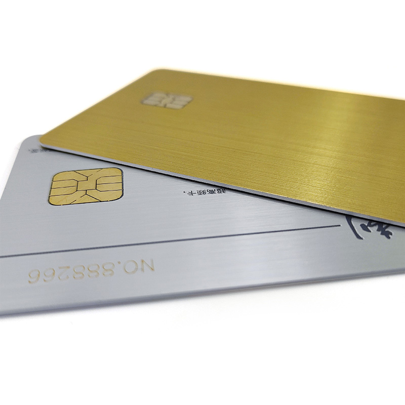 Brushed Gold Customized Craft RFID Contact Card