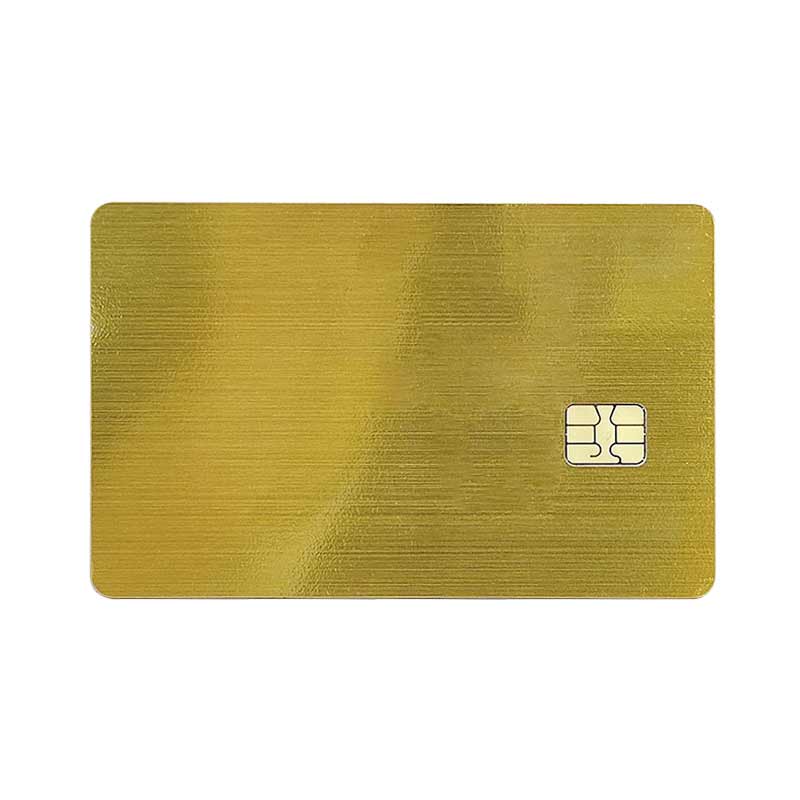 Brushed Gold Customized Craft FM4442 RFID Contact Card