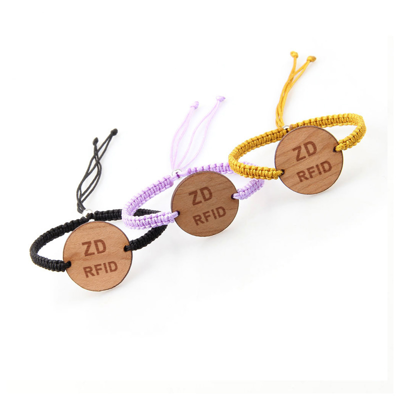 Hand Woven Wooden RFID Wristband for Events
