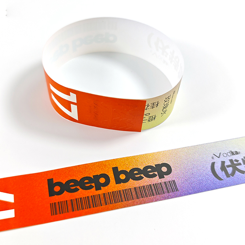 Customized Printing  Synthetic Paper Festival Wristband