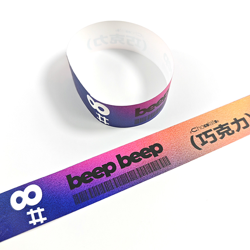 Customized Printing  Synthetic Paper Festival Wristband