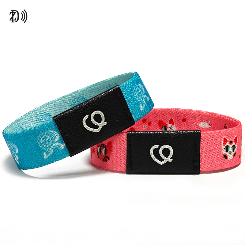 Personalized Stretchy RFID Leather Elastic Wristbands