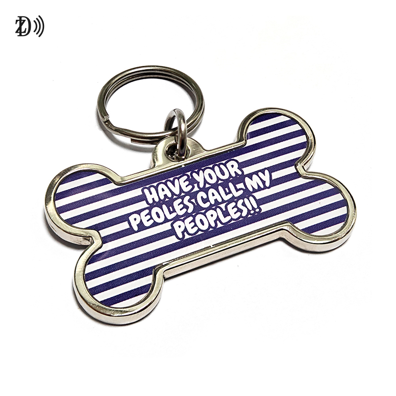 NFC Epoxy Keychain NTAG213 RFID Metal-Edge Epoxy Pet Tag