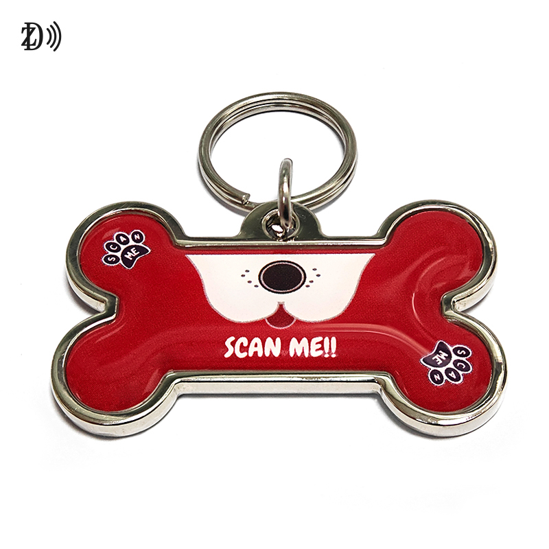 NFC Epoxy Keychain NTAG213 RFID Metal-Edge Epoxy Pet Tag