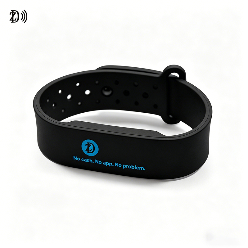 Perforated NFC Silicone Wristband for Cashless Payment
