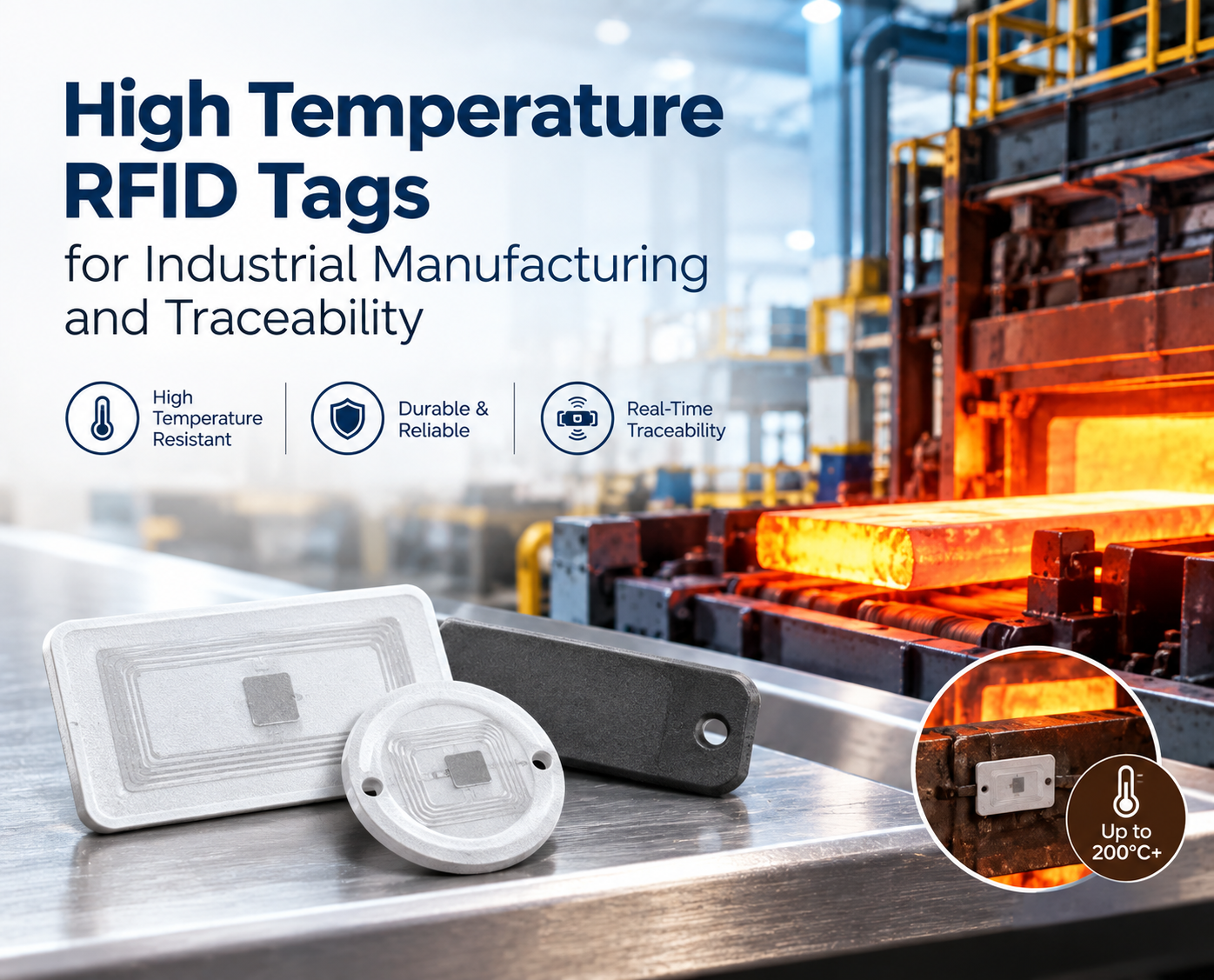 High Temperature RFID Tags for Industrial Manufacturing and Traceability